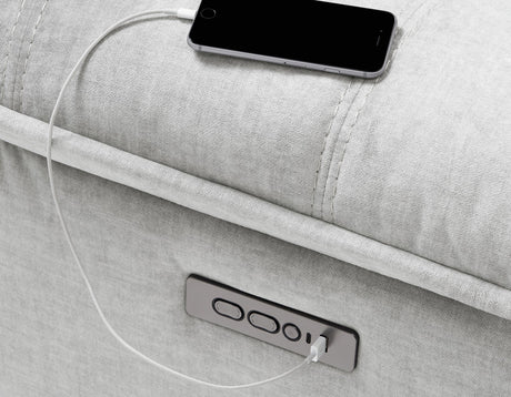 Olsen Silver 3-Piece Dual-Power Zero-Gravity Reclining Set by Steve Silver at Eve Furniture