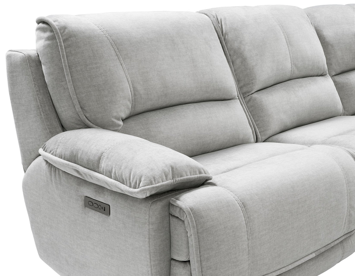 Olsen Silver 3-Piece Dual-Power Zero-Gravity Reclining Set by Steve Silver at Eve Furniture