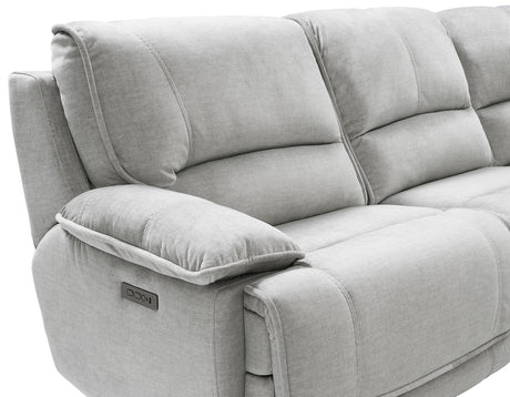 Olsen Silver 3-Piece Dual-Power Zero-Gravity Reclining Set by Steve Silver at Eve Furniture