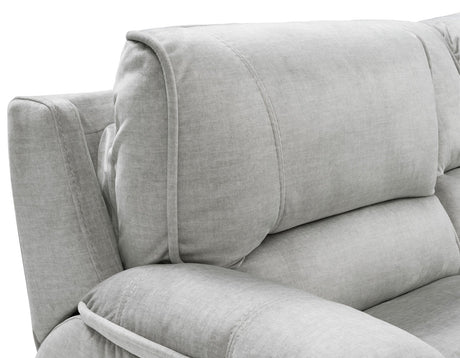 Olsen Silver 6-Piece Dual-Power Zero-Gravity Reclining Sectional by Steve Silver at Eve Furniture