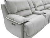 Olsen Silver 6-Piece Dual-Power Zero-Gravity Reclining Sectional by Steve Silver at Eve Furniture