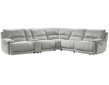 Olsen Silver 6-Piece Dual-Power Zero-Gravity Reclining Sectional by Steve Silver at Eve Furniture