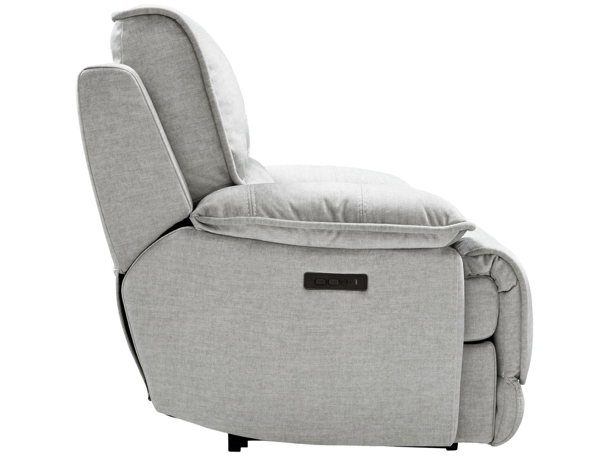 Olsen Silver Recliner, Dual-Power Zero-Gravity by Steve Silver at Eve Furniture