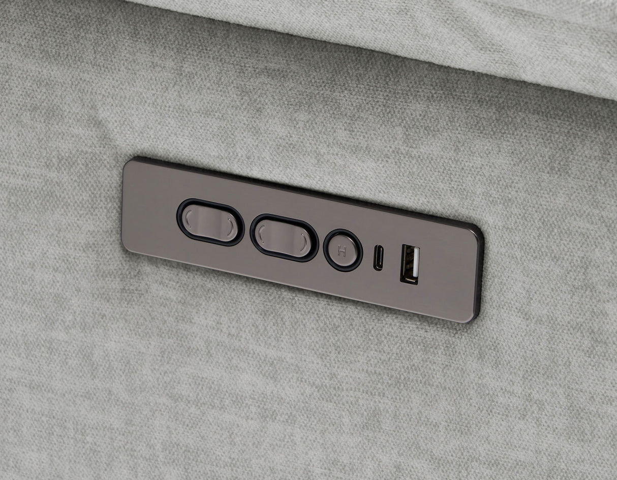 Olsen Silver Recliner, Dual-Power Zero-Gravity by Steve Silver at Eve Furniture