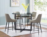 Olson 48-inch Counter Glass Top Table by Steve Silver at Eve Furniture