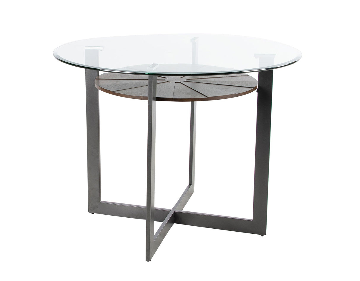 Olson Caramel Glass Top Counter Height Dining Set by Steve Silver at Eve Furniture