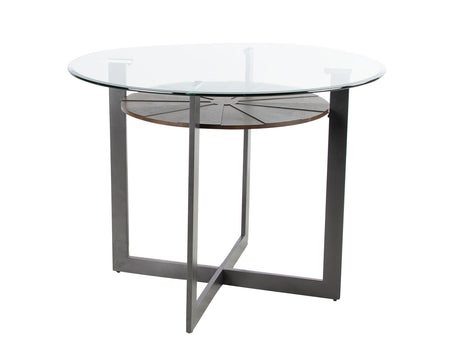 Olson Caramel Glass Top Counter Height Dining Set by Steve Silver at Eve Furniture