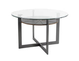 Olson Caramel Glass Top Dining Room Set by Steve Silver at Eve Furniture