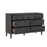 Olson Espresso Twin Bed, Mirror and Dresser with Nightstand