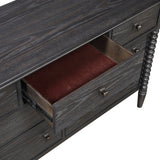 Olson Espresso Twin Bed, Mirror and Dresser with Nightstand