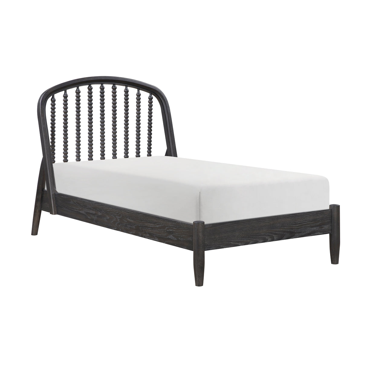 Olson Espresso Twin Bed, Mirror and Dresser with Nightstand