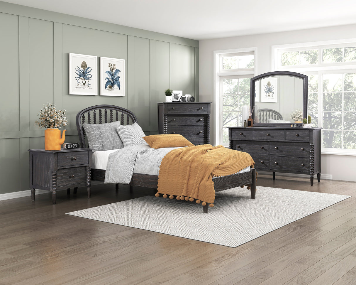 Olson Espresso Twin Platform Bed