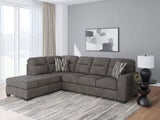 Olten Graphite 2-Piece Sectional with LAF Chaise by Ashley at Eve Furniture