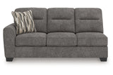 Olten Graphite 2-Piece Sectional with LAF Chaise by Ashley at Eve Furniture