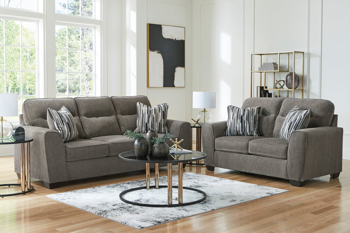 Olten Graphite Living Room Set by Ashley at Eve Furniture