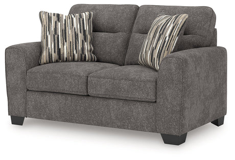 Olten Graphite Loveseat by Ashley at Eve Furniture