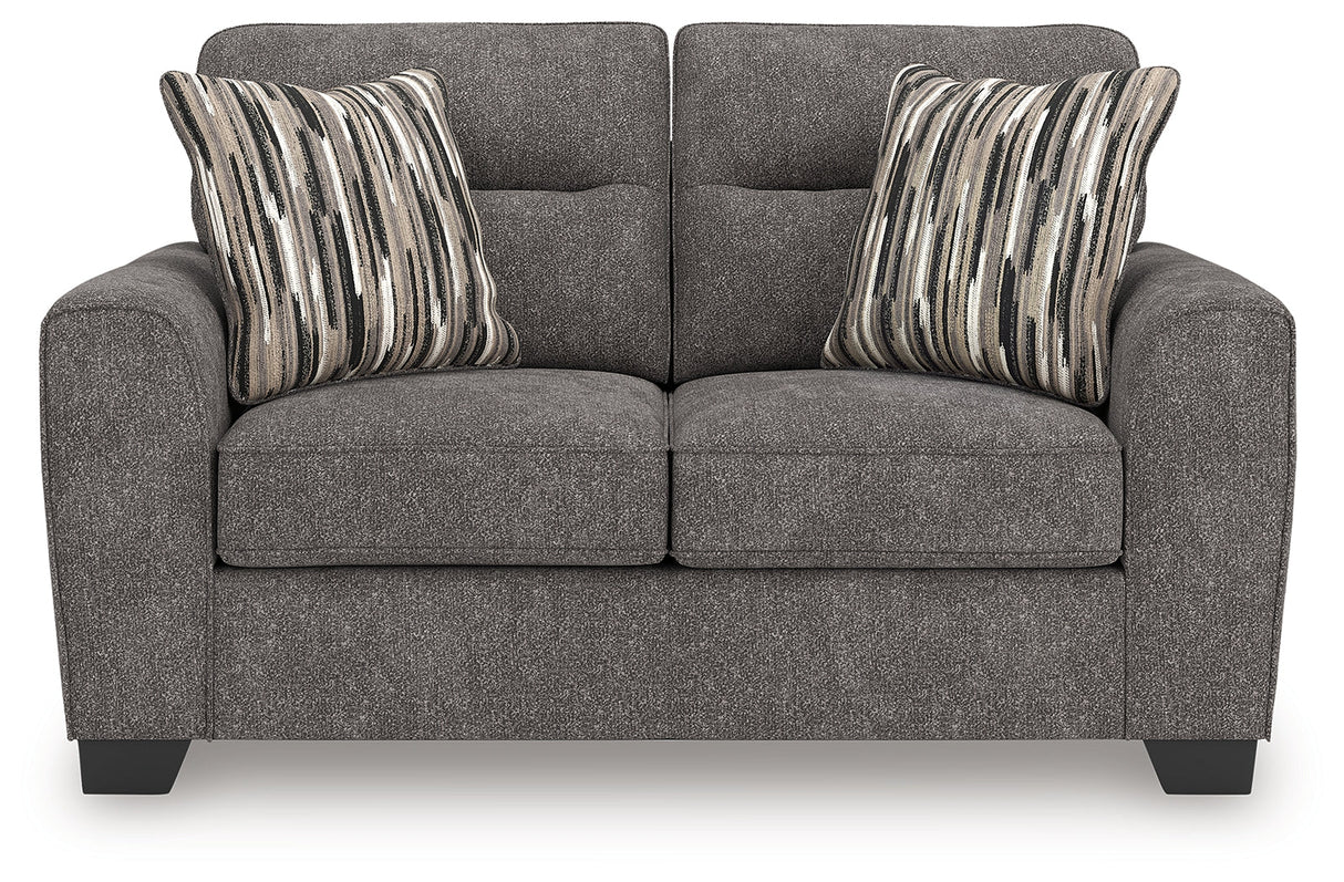 Olten Graphite Loveseat by Ashley at Eve Furniture