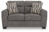 Olten Graphite Loveseat by Ashley at Eve Furniture