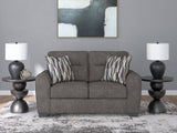 Olten Graphite Loveseat by Ashley at Eve Furniture