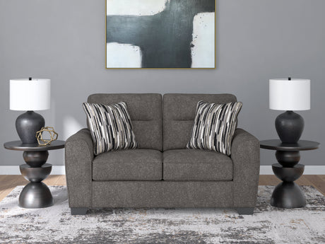 Olten Graphite Loveseat by Ashley at Eve Furniture