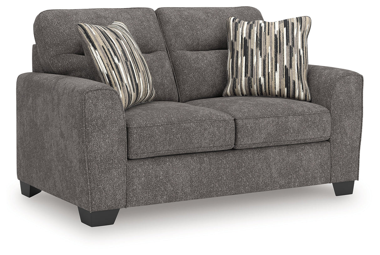 Olten Graphite Loveseat by Ashley at Eve Furniture