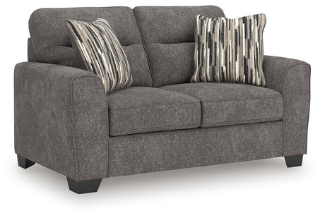 Olten Graphite Loveseat by Ashley at Eve Furniture