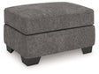 Olten Graphite Ottoman by Ashley at Eve Furniture