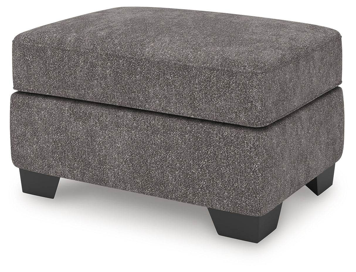 Olten Graphite Ottoman by Ashley at Eve Furniture
