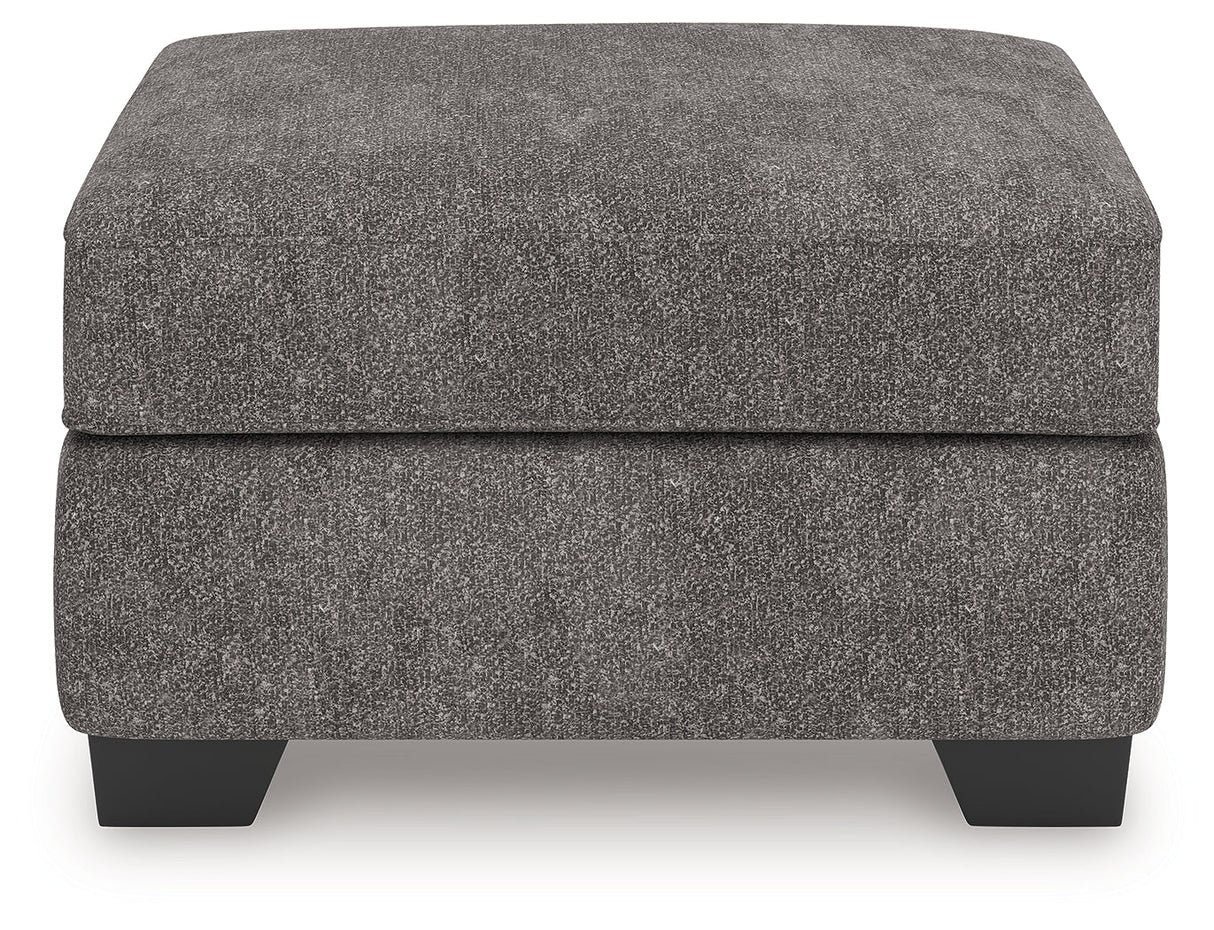 Olten Graphite Ottoman by Ashley at Eve Furniture