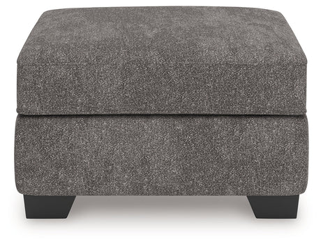 Olten Graphite Ottoman by Ashley at Eve Furniture