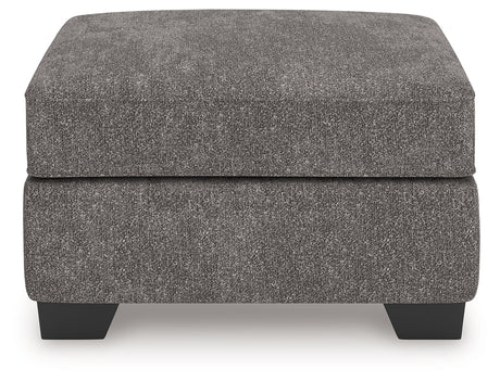 Olten Graphite Ottoman by Ashley at Eve Furniture