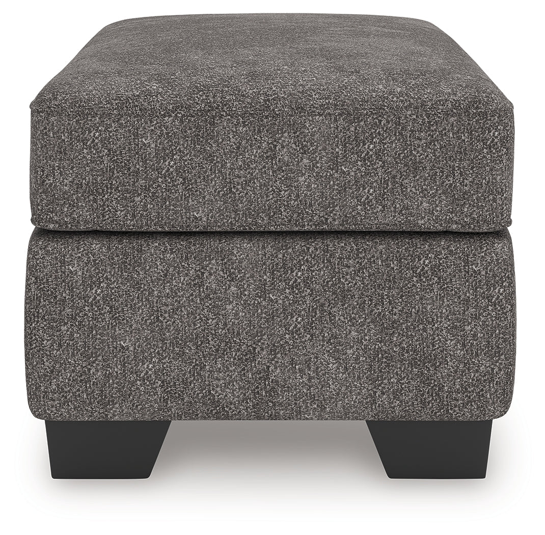 Olten Graphite Ottoman by Ashley at Eve Furniture