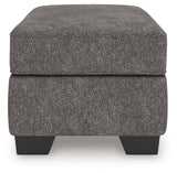 Olten Graphite Ottoman by Ashley at Eve Furniture