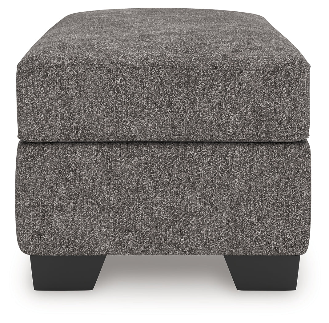 Olten Graphite Ottoman by Ashley at Eve Furniture