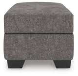 Olten Graphite Ottoman by Ashley at Eve Furniture