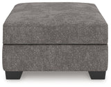 Olten Graphite Oversized Accent Ottoman by Ashley at Eve Furniture