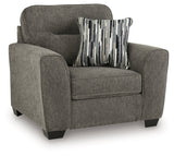 Olten Graphite Oversized Chair and Accent Ottoman by Ashley at Eve Furniture
