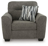 Olten Graphite Oversized Chair and Accent Ottoman by Ashley at Eve Furniture