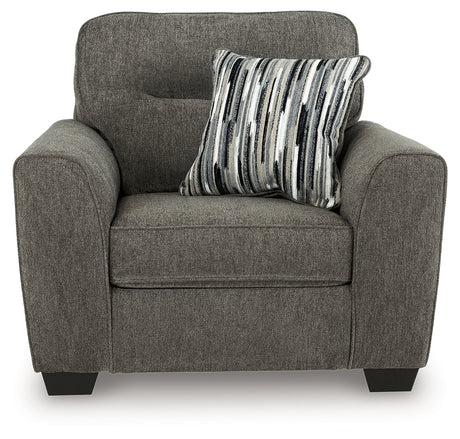 Olten Graphite Oversized Chair and Accent Ottoman by Ashley at Eve Furniture