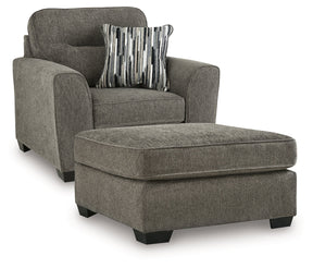 Olten Graphite Oversized Chair and Accent Ottoman by Ashley at Eve Furniture