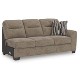 Olten Mocha 2-Piece Sectional with LAF Chaise by Ashley at Eve Furniture