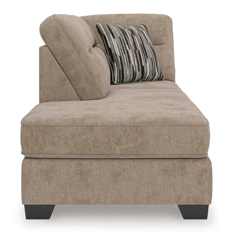 Olten Mocha 2-Piece Sectional with RAF Chaise by Ashley at Eve Furniture