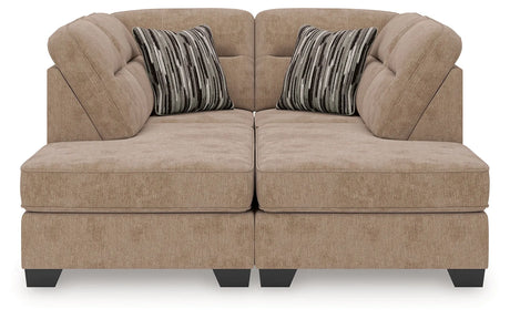 Olten Mocha 2-Piece Super Chaise by Ashley at Eve Furniture
