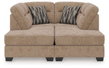 Olten Mocha 2-Piece Super Chaise by Ashley at Eve Furniture