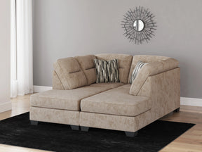 Olten Mocha 2-Piece Super Chaise by Ashley at Eve Furniture