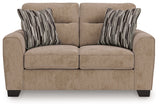 Olten Mocha Loveseat by Ashley at Eve Furniture