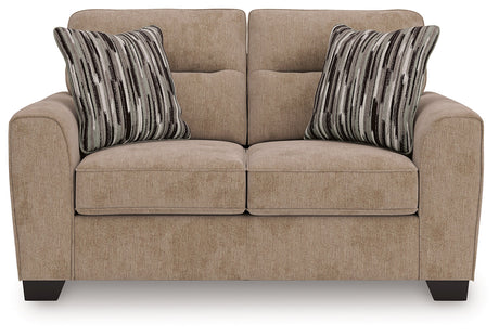 Olten Mocha Loveseat by Ashley at Eve Furniture