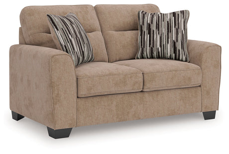 Olten Mocha Loveseat by Ashley at Eve Furniture