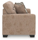 Olten Mocha Loveseat by Ashley at Eve Furniture