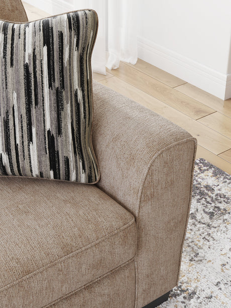 Olten Mocha Loveseat by Ashley at Eve Furniture